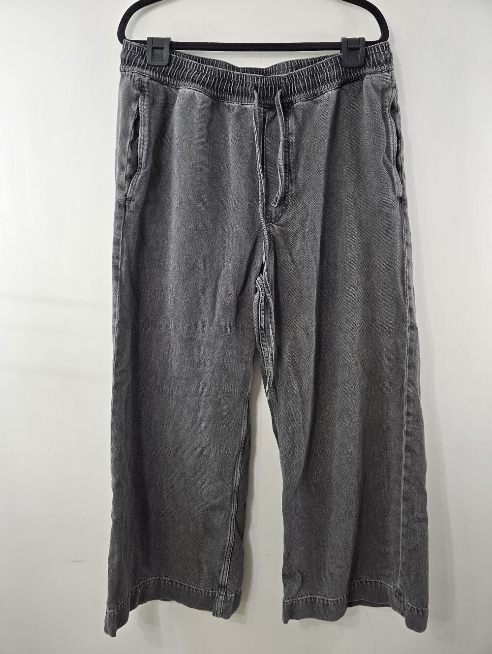 COS Wide Leg Fluid Denim Trousers Cotton Lyocell Baggy Gray Pants Jeans Size 14 - Picture 4 of 16
